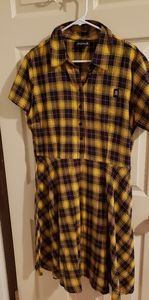 Yellow Plaid Sourpuss Dress